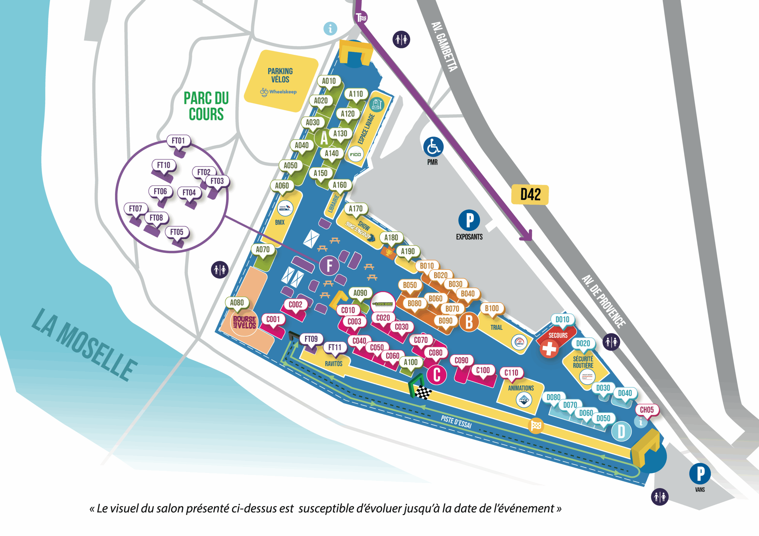 PLAN DU SALON ENJOY VÉLOS EPINAL 2025